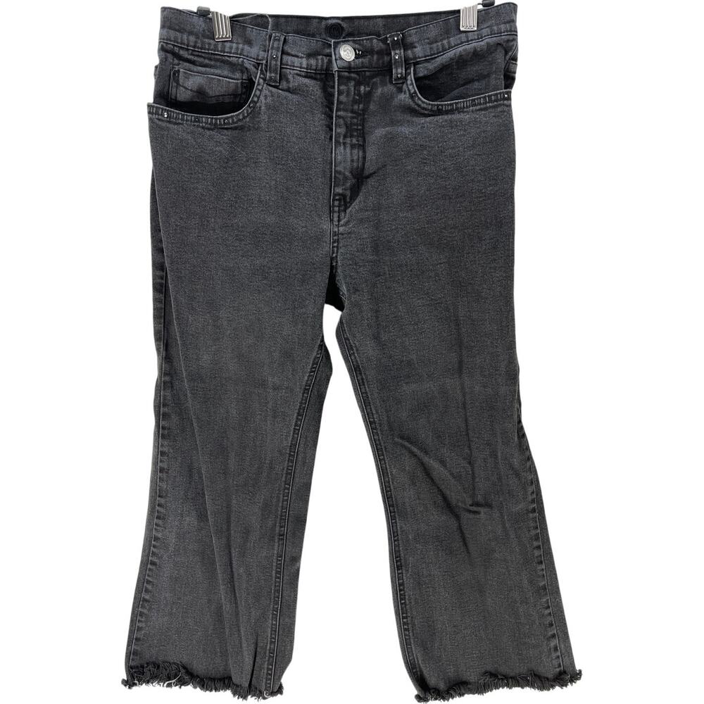 Christine Alexander Cropped Jeans Size 8 Gray Mid Rise Cotton Blend Capsule